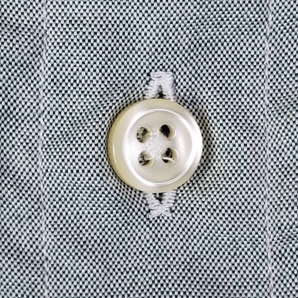 Polo Ralph Lauren Oxford Shirt Mens Size 16.5 Solid Blue LS Button Down - Picture 4 of 8